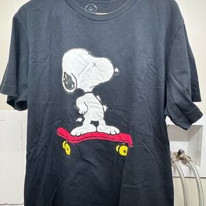 Uniqlo x KAWS Black Tee with Snoopy Design